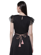 Faux Silk Embellished Wide Belt